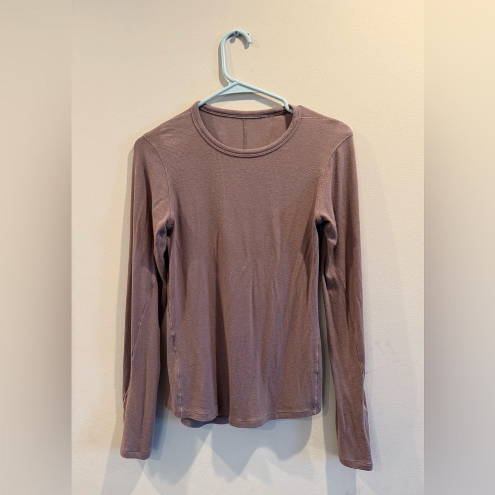 Lululemon HOLD TIGHT LONG SLEEVE size 6 Taupetistic